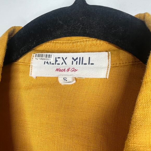 Alex Mill Mustard Yellow Linen Button Down Jo Shirt Size Small - Picture 3 of 8